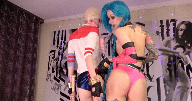Jinx League Of Legends And Harley Quinn Dc By Purple Bitch And Sia Siberia