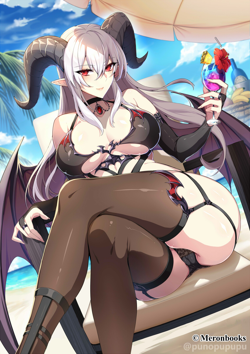 A Very Hot Demon Enjoying Her Beach Tim