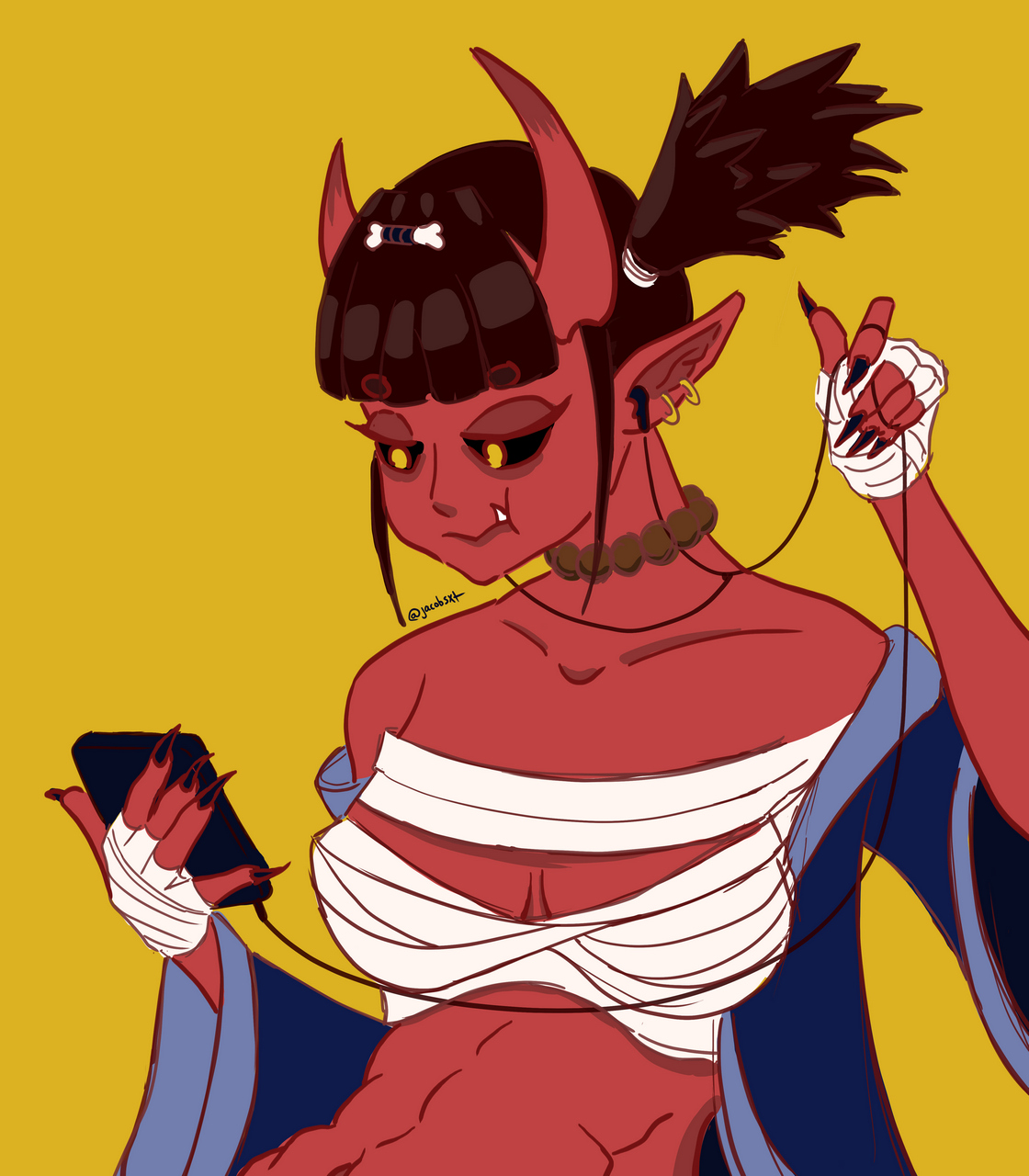 Bored Oni Girl Made By M