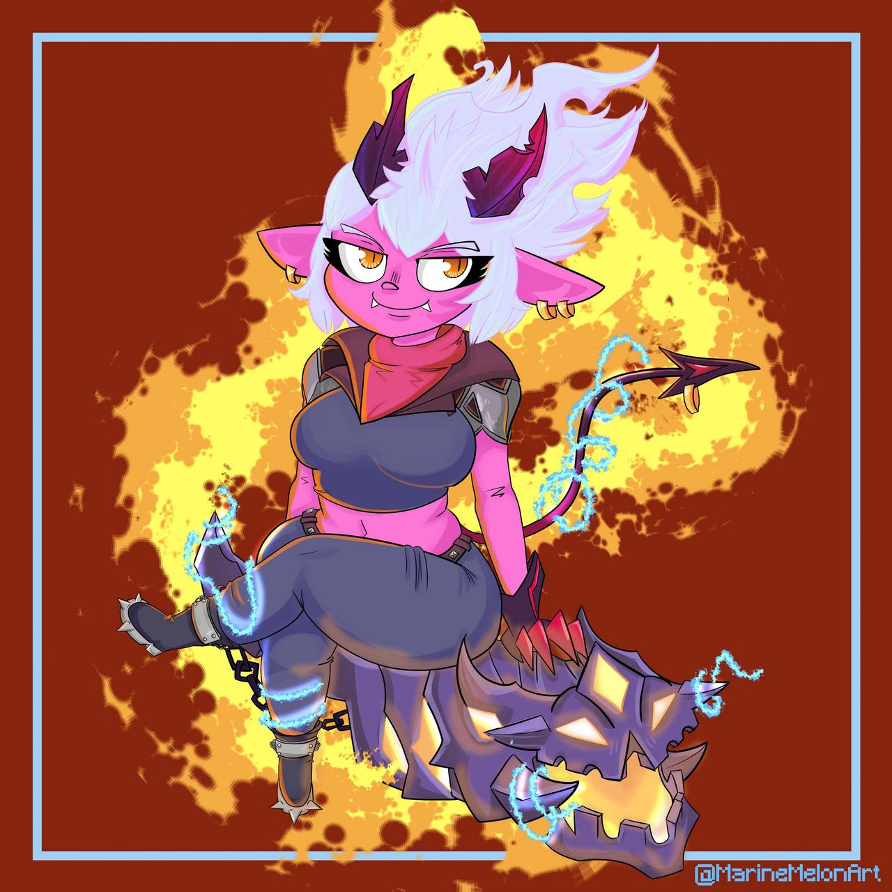 Demon Tristana Oc Character From League Of Legend