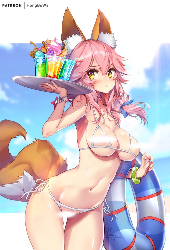 Fox Girl Serving Drink