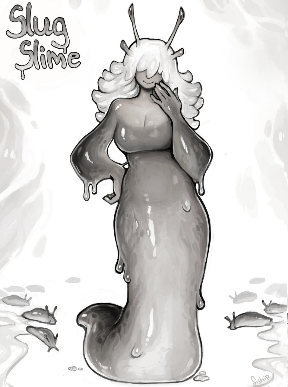 Grey Slug Mom By Matilda Fishi