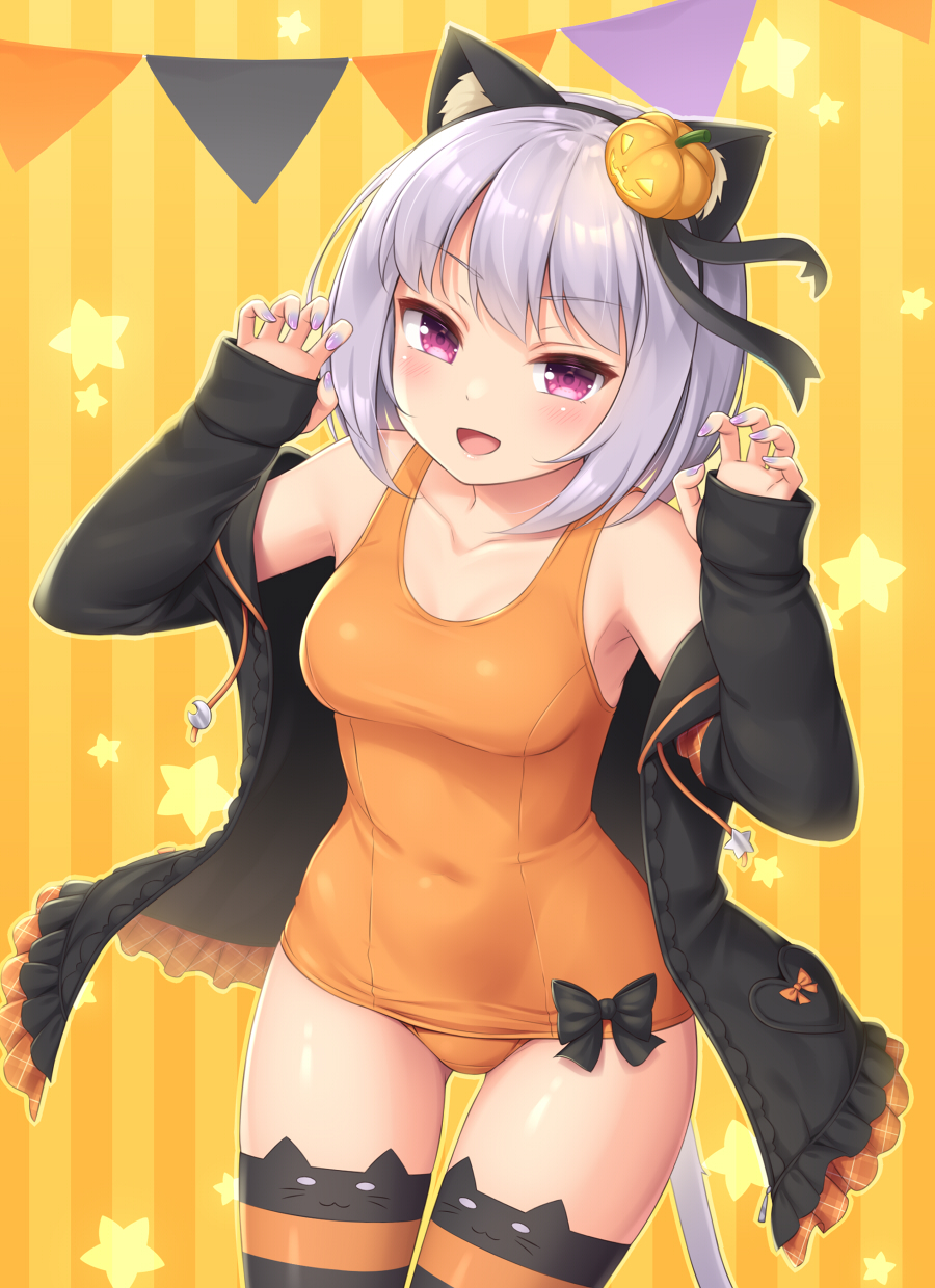 Haronyan Halloween Swimsuit Cat Girl Wants Some Sweets Sasaame Origina