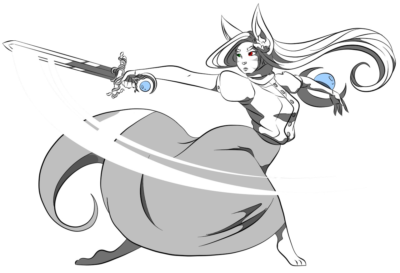I Am Attempting To Teach Myself How To Draw Combat Using My Kitsune O