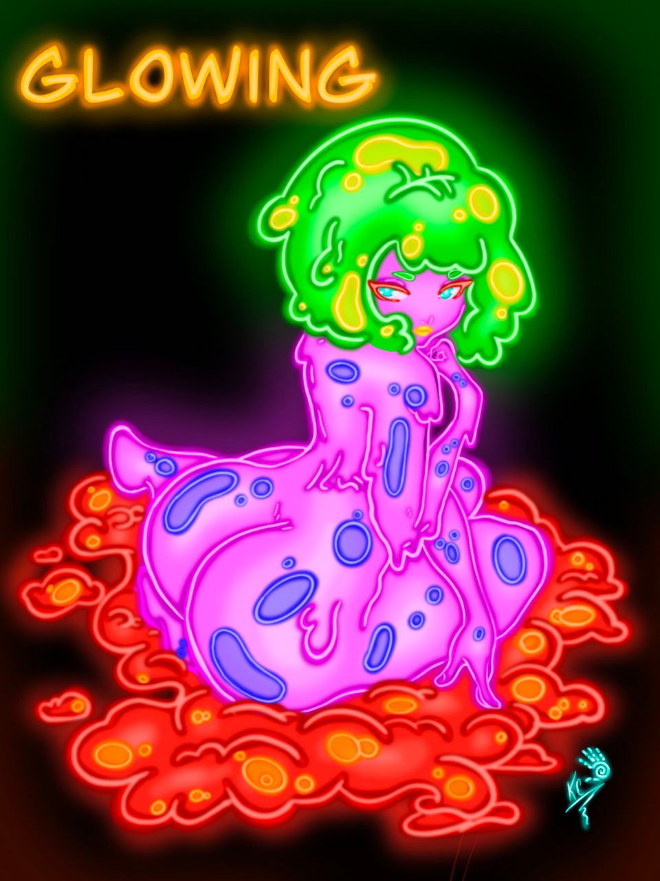Inktober Slime Girl Edition Glowing Oct 0
