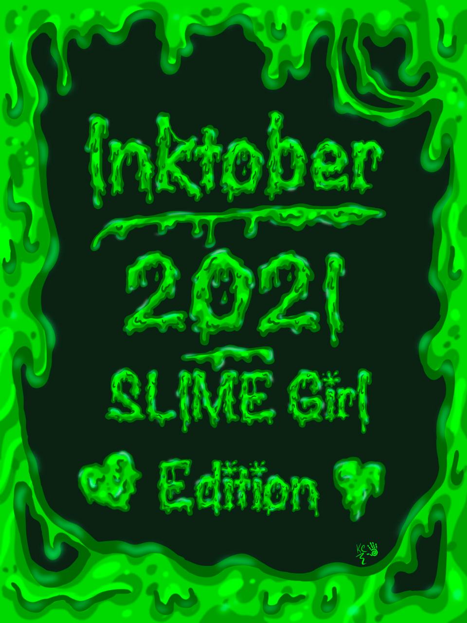 Inktober Slime Girl Edition Title Pag