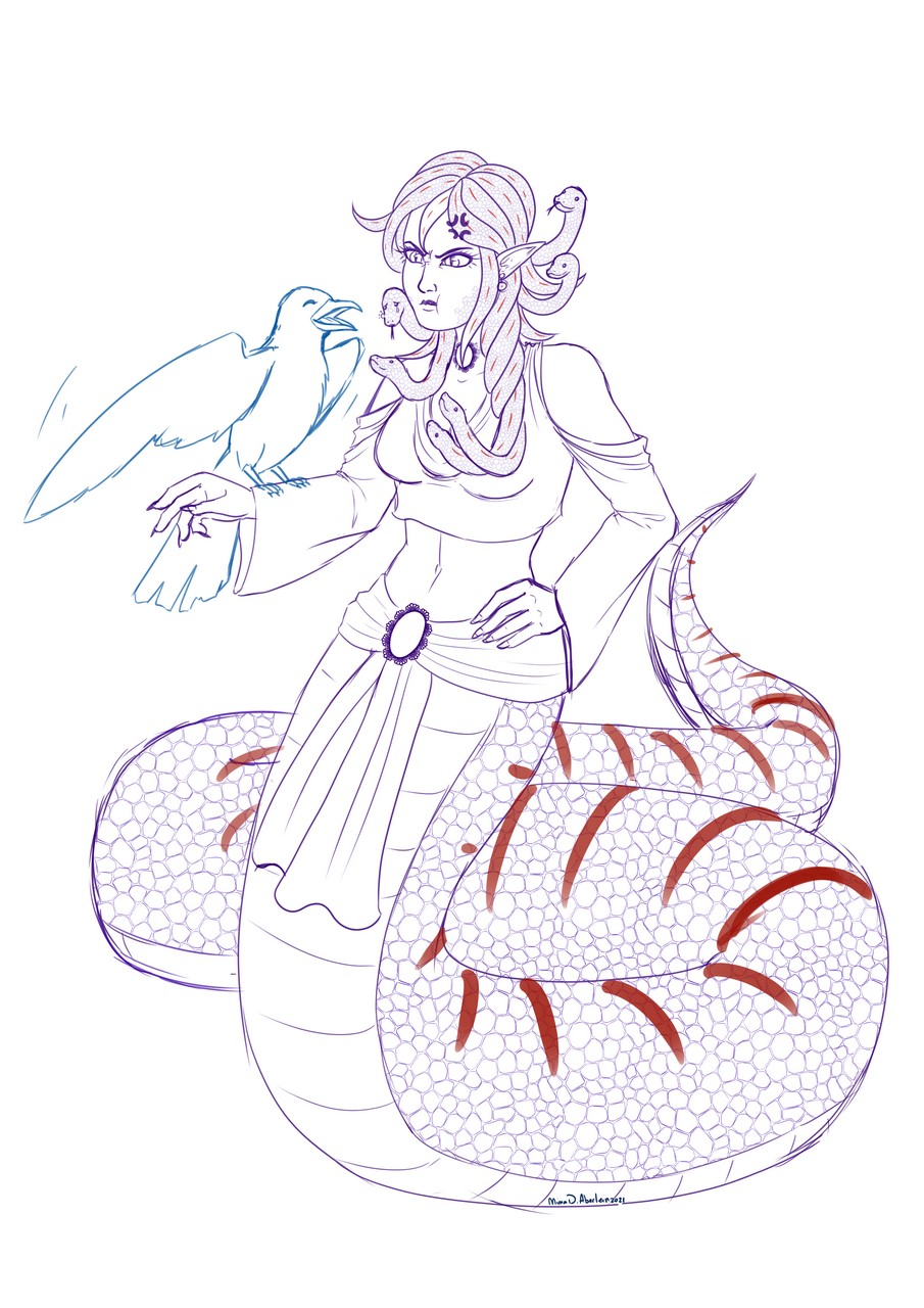Lamia Commission Wip Art By M
