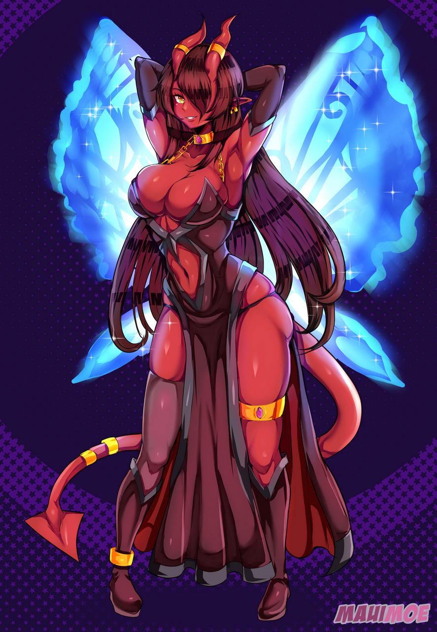 Lilith The Seductive Tiefling Fae Warlock Mauimoe Original From Animepointyear