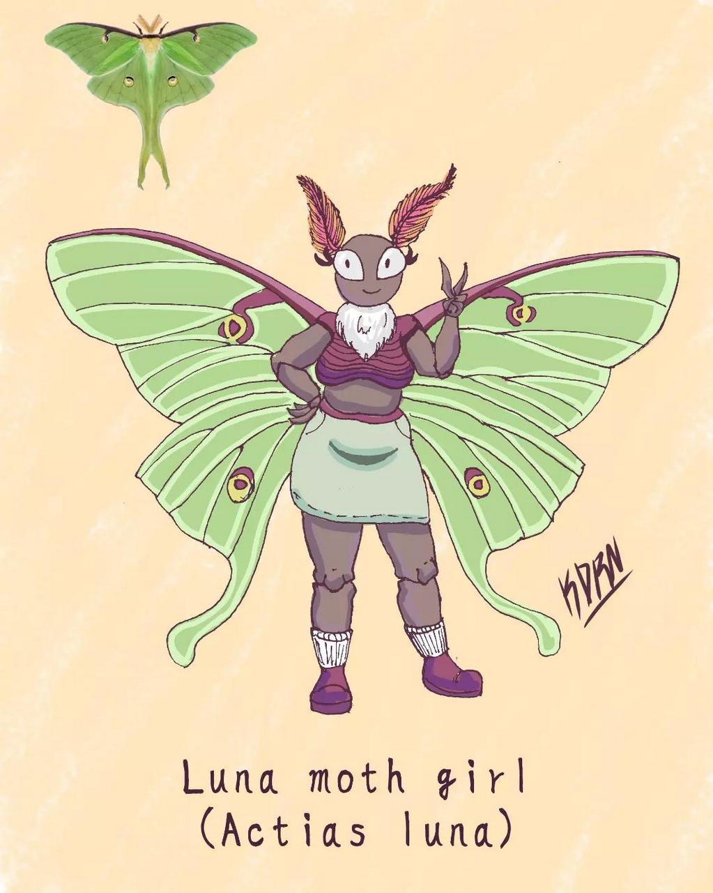 Luna Moth Girl By Me Kesa Dillas On Twitte
