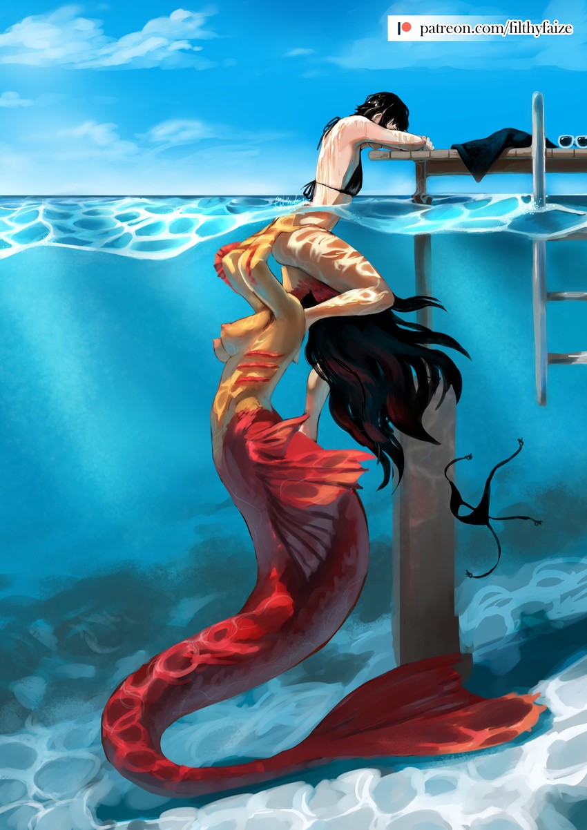 Mermaid Eating A Poor Swimmer Aliv