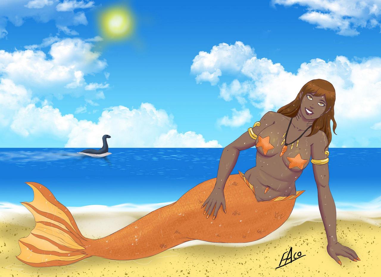 Mermaid On The Beach I Drew For Mermay Faconato