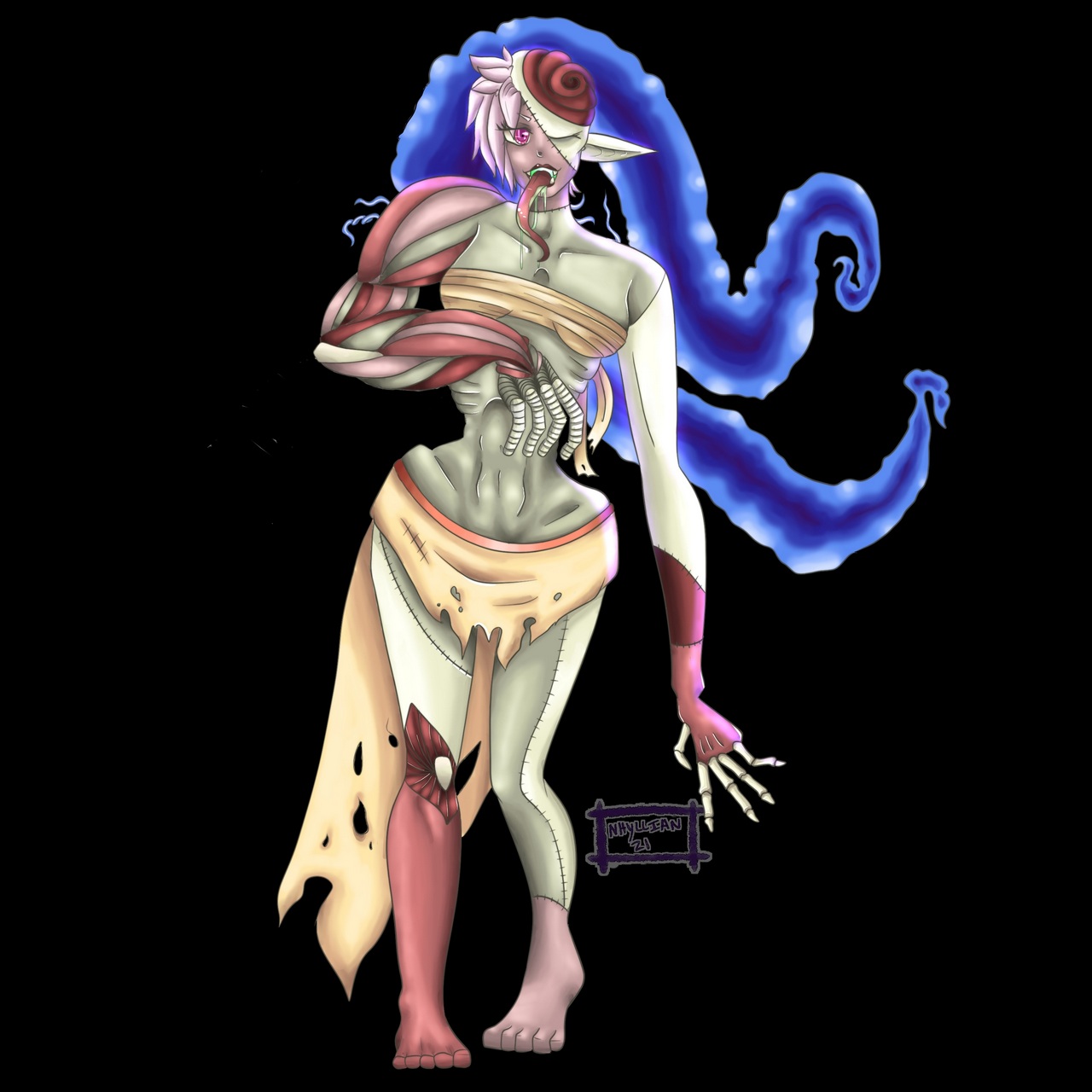 Monster Girls 13 Undead Abomination Art By Me Nhyllia