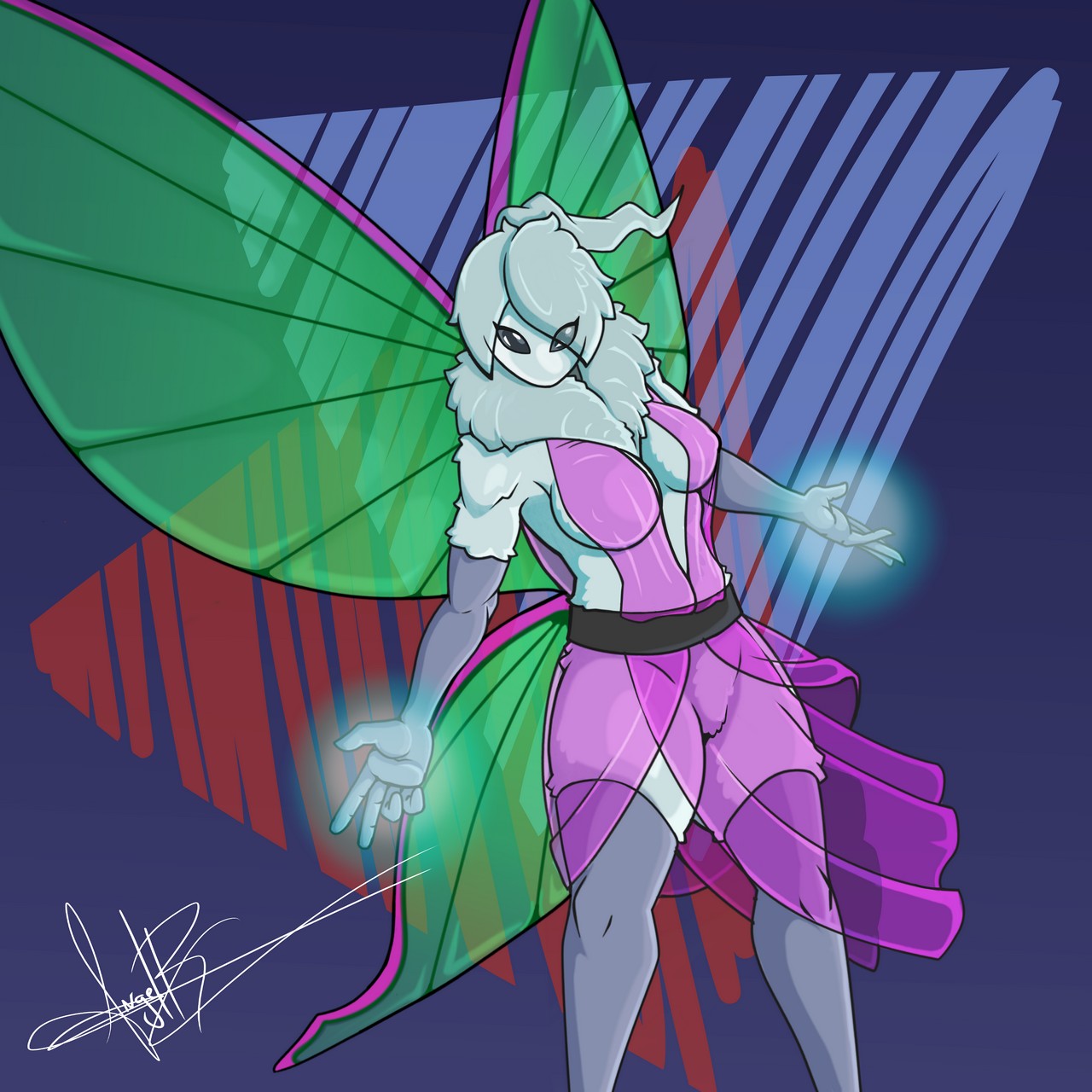 Moon Moth Girl By M