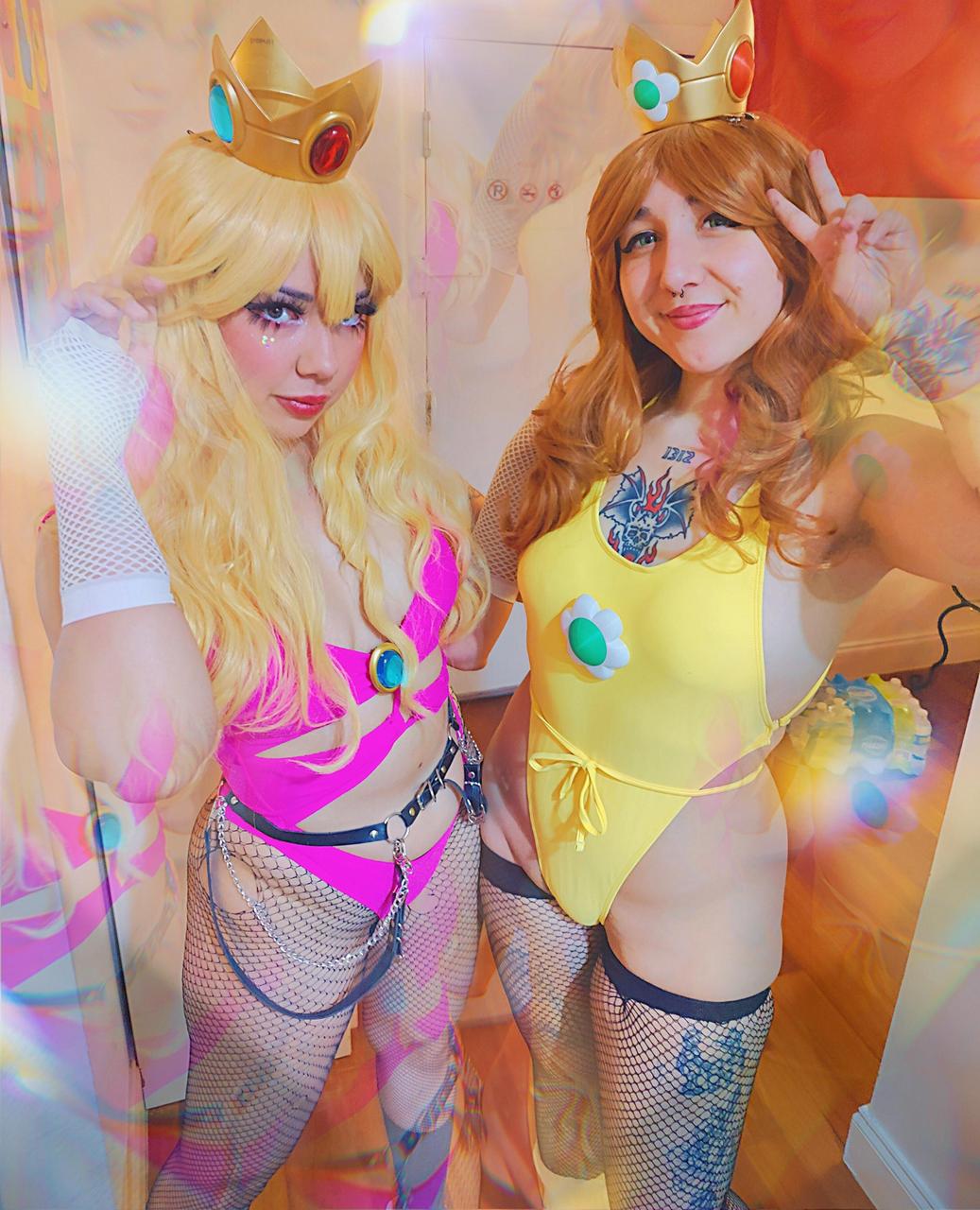 My Friend As Peach And Myself As Daisy For A Con After Party Last Weekend 