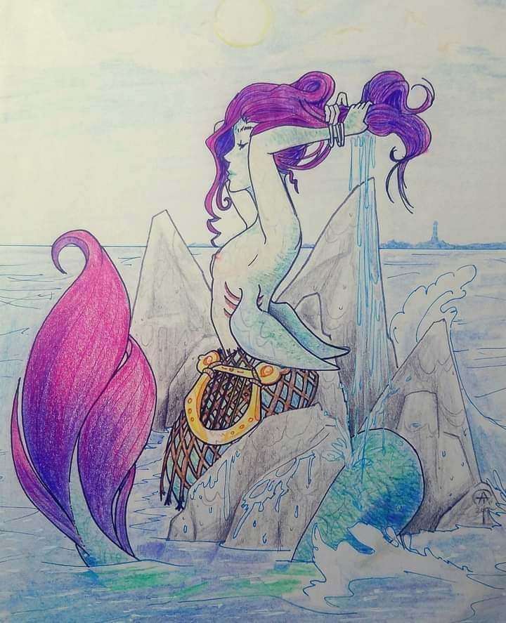 Not As Tidy But Heres A Colored Pencil Mer For Ya To