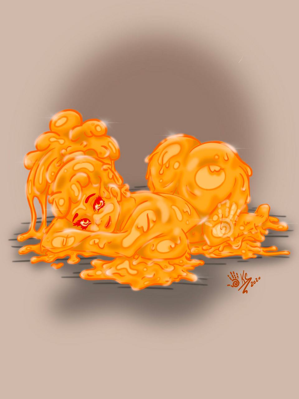 Orange Slimegirl Artist Ooh A Piece Of Cand