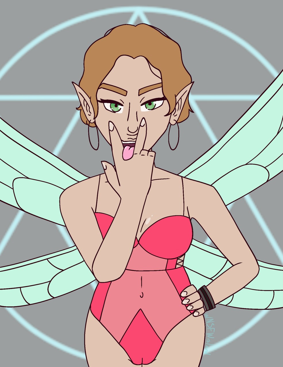 Pixie In Lingerie Flat Colors O