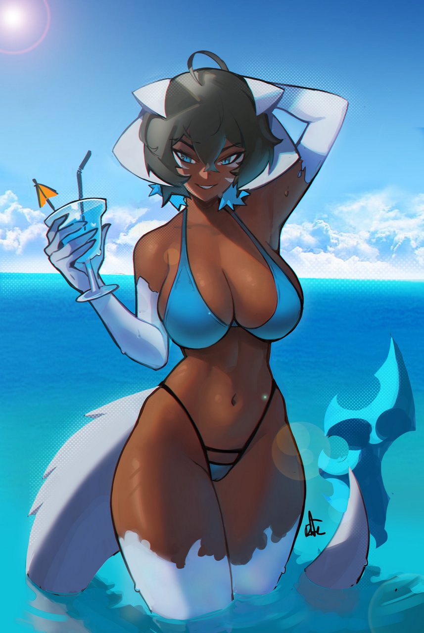Platinum Dragon Girl At The Beach Dist