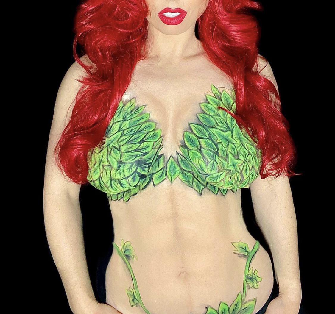 Poison Ivy Body Paint Cospla