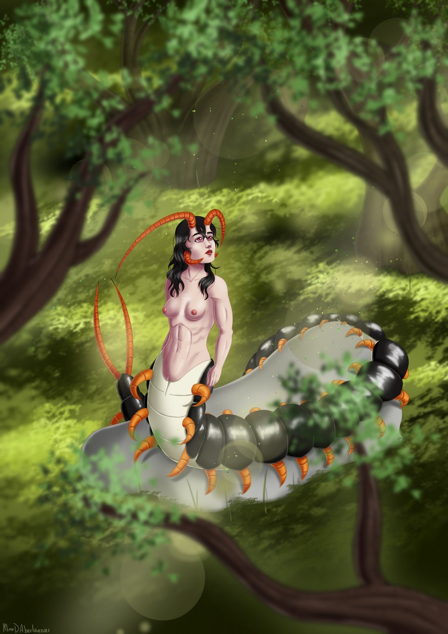 Strong Centipede Girl In A Swamp Commission Art By Me Message If Intereste