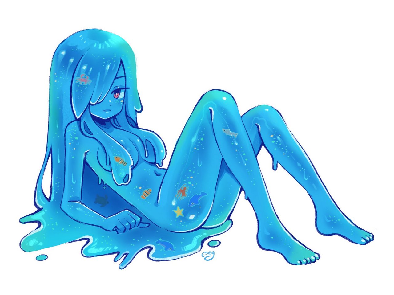 Water Toy Slime Girl Megrock