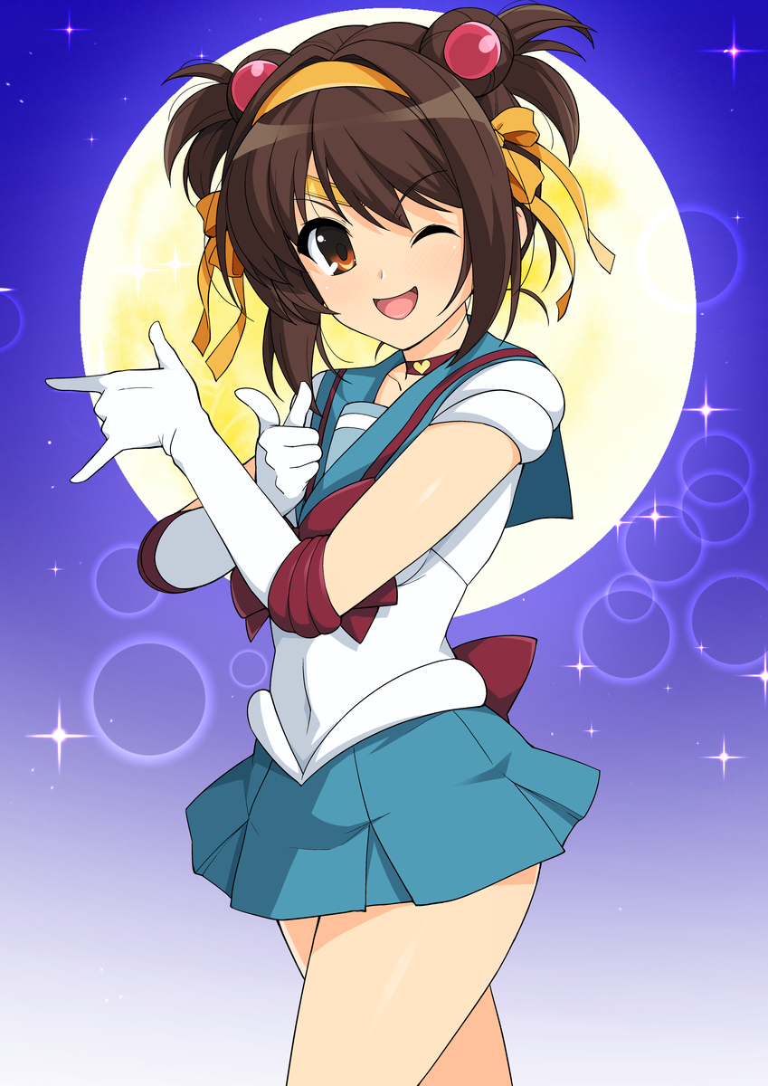 Haruhisky Tsukino Usagi Suzumiya Haruhi Sailor Moo