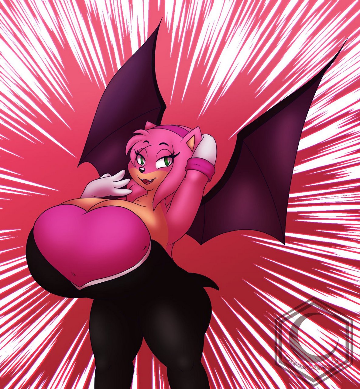 Amouge Amy Rose Rouge The Bat By Crescent Blue Zer