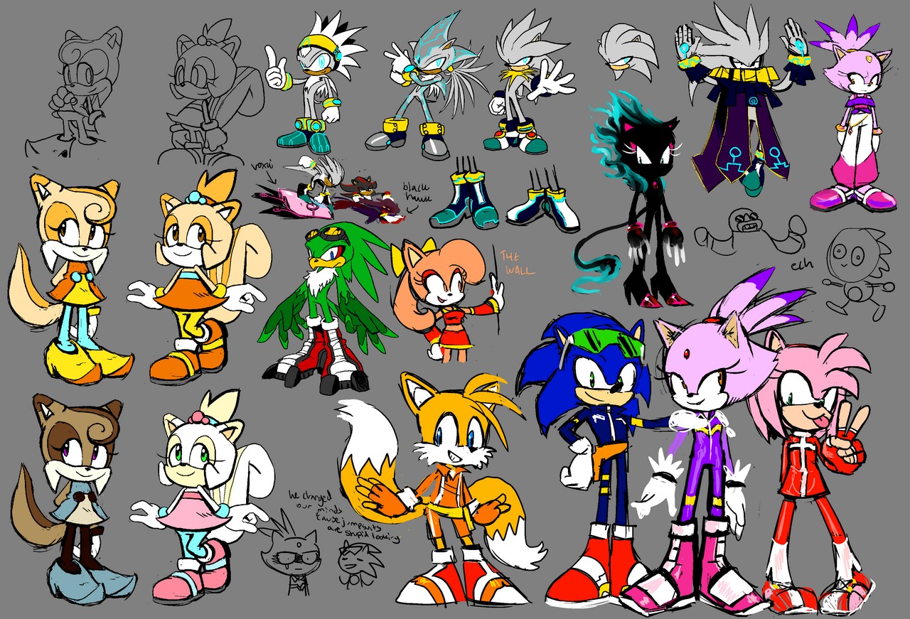 Amy Rose Blaze The Cat Cream The Rabbit Imperator Ix Jet The Hawk Miles Prower Shadow The Hedgehog Silver The Hedgehog Sonic The Hedgehog Tiara Boobowski By Knockabille