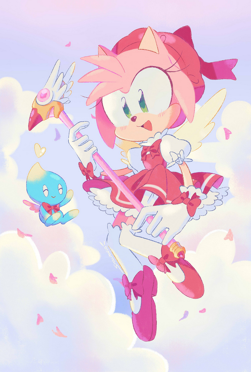 Amy Rose Cheese The Chao By Smallpand