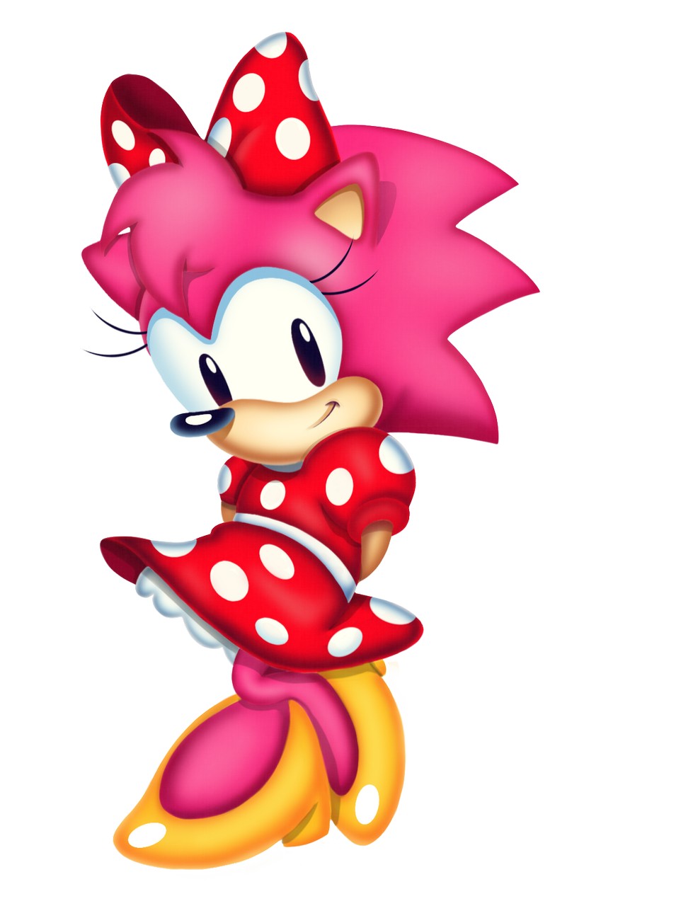 Amy Rose Classic Amy Rose Minnie Mouse By Clarissa Art