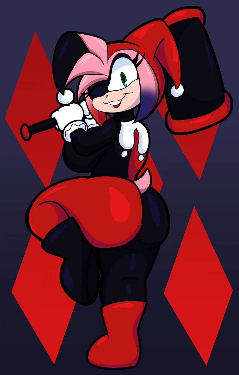 Amy Rose Harley Quinn By Someth1ngoranothe