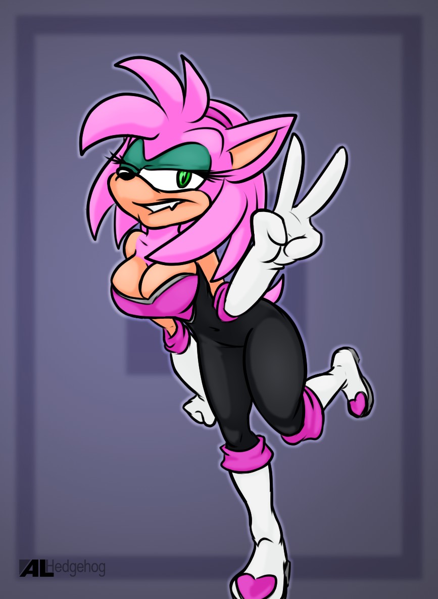Amy Rose Rouge The Bat By Alhedgeho