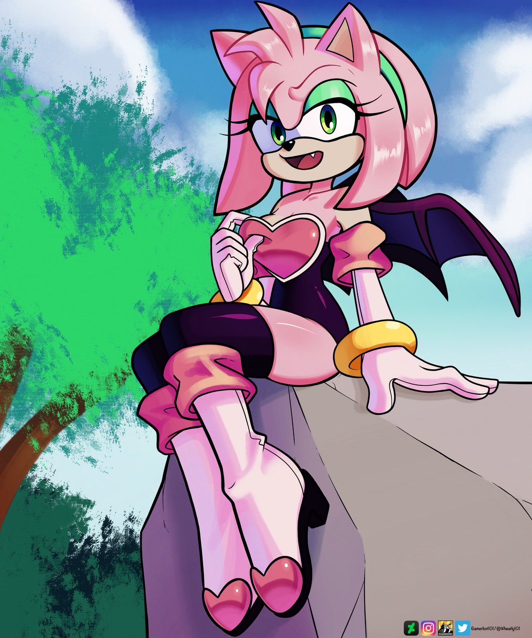 Amy Rose Rouge The Bat By Barryfactor