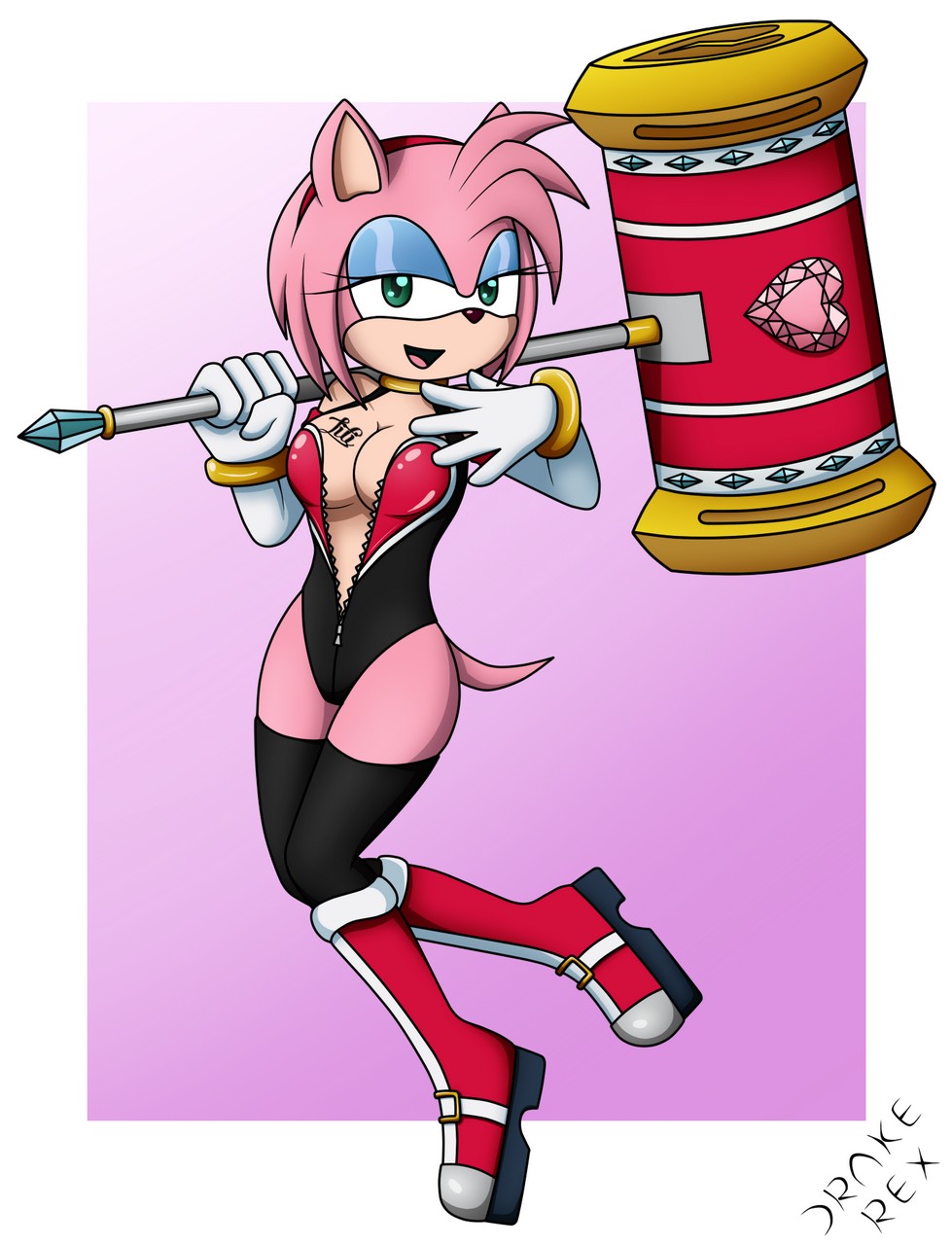 Amy Rose Rouge The Bat By Drake Re