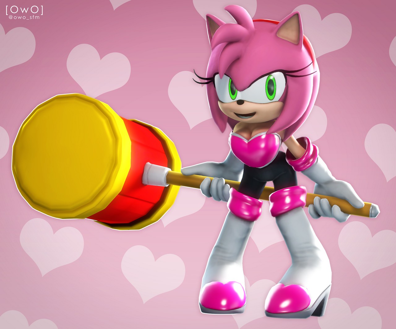 Amy Rose Rouge The Bat By Owo Sf