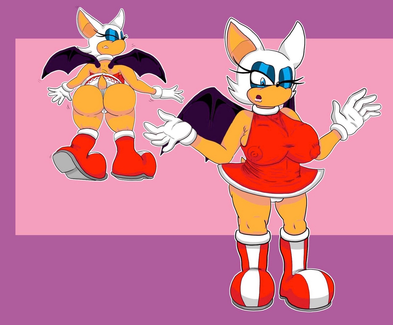 Amy Rose Rouge The Bat By Tinydevilhorn
