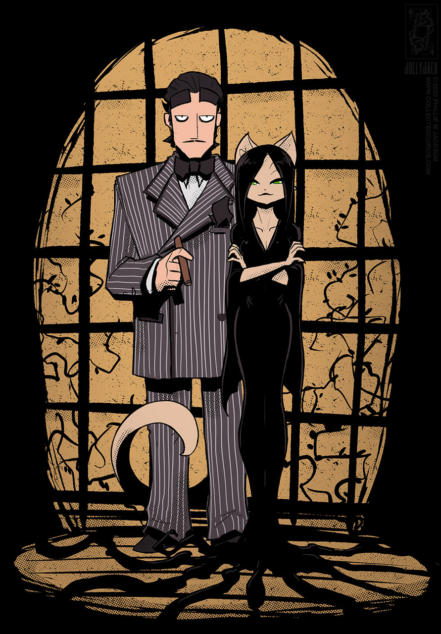 Arthur Mathews Gomez Addams Kat Vance Morticia Addams Webcomic Character By Conditional Dnp Jollyjac