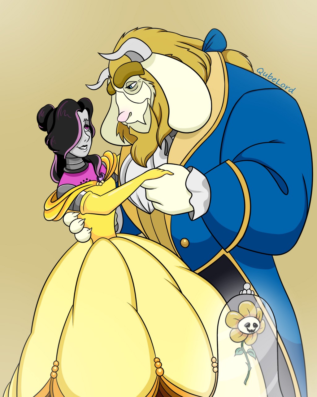 Asgore Dreemurr Beast Disney Belle Beauty And The Beast Flowey The Flower Mettaton Mettaton Ex By Qubelor