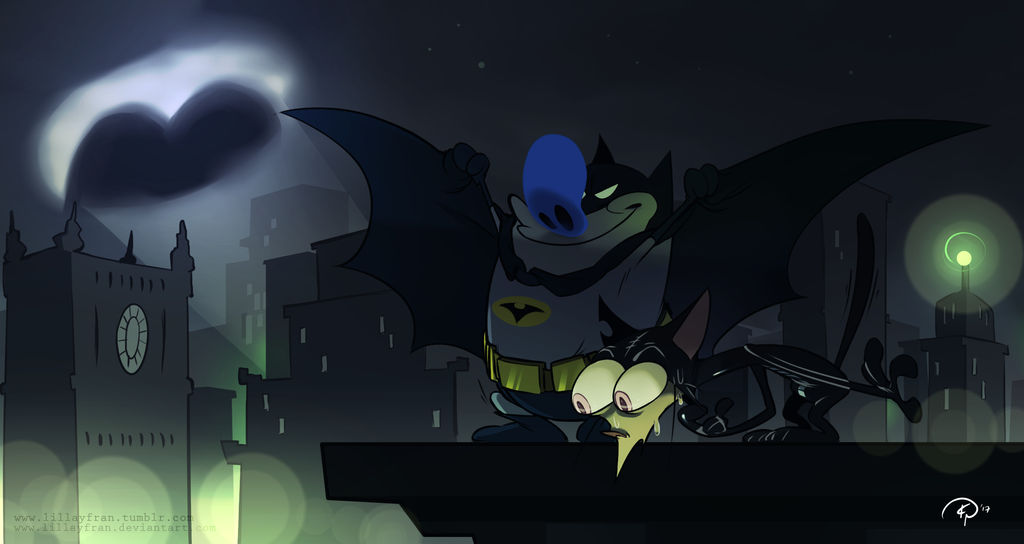 Batman Catwoman Ren H Ek Stimpy J Cat By Lillayfra