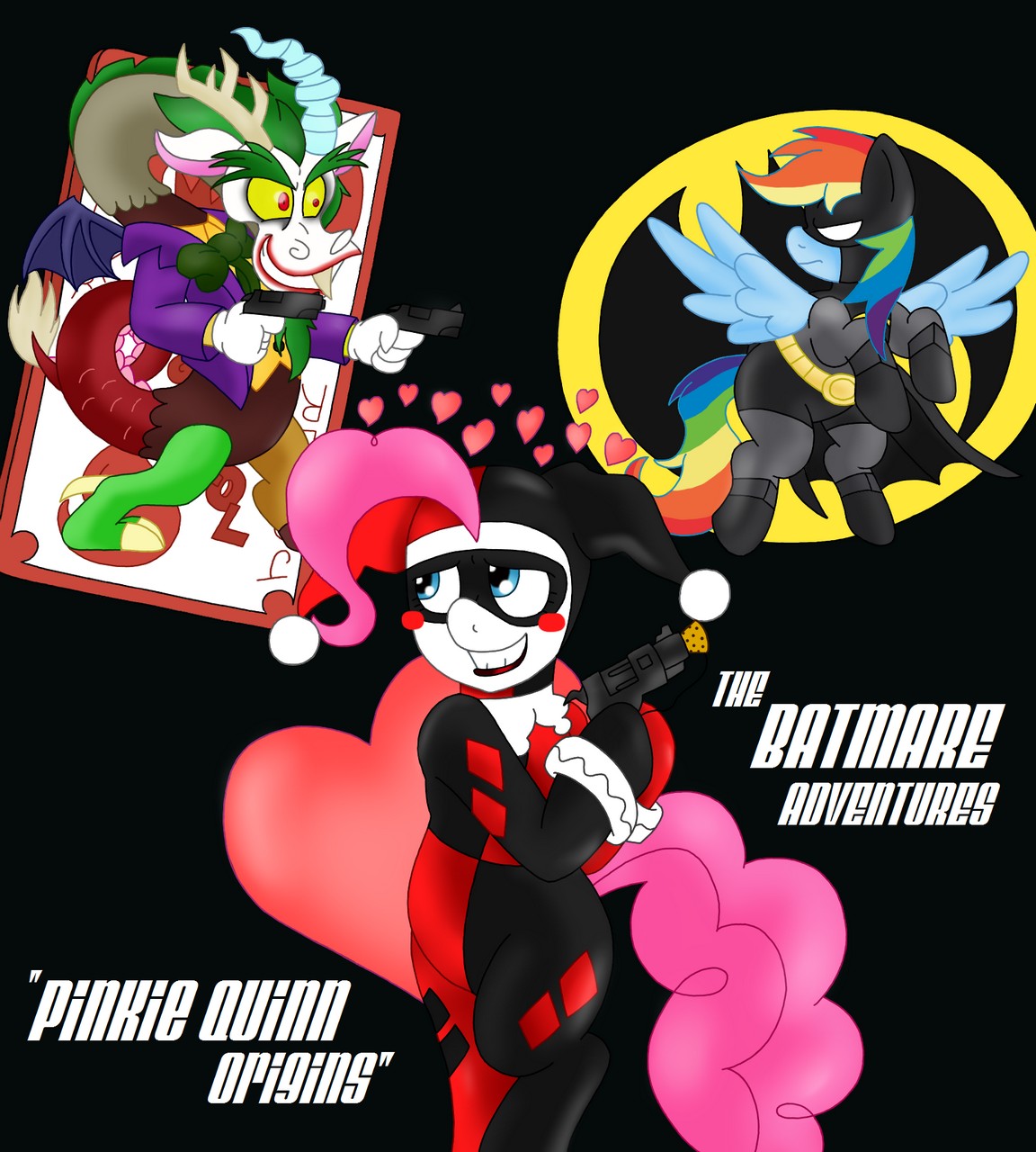 Batman Discord Mlp Harley Quinn Pinkie Pie Mlp Rainbow Dash Mlp By Blackbewhite2k