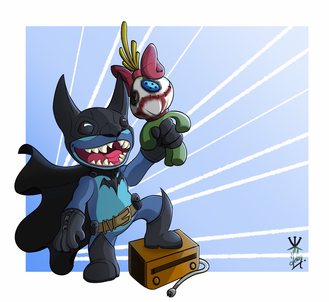 Batman Scrump Stitch Lilo And Stitch The Joker By K Artist 3