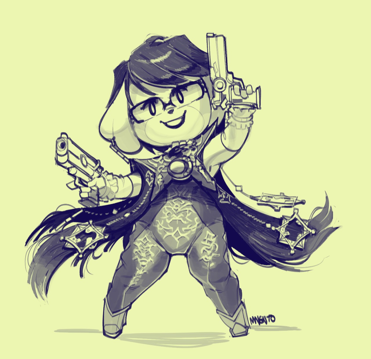 Bayonetta Character Isabelle Animal Crossing By Mangnet