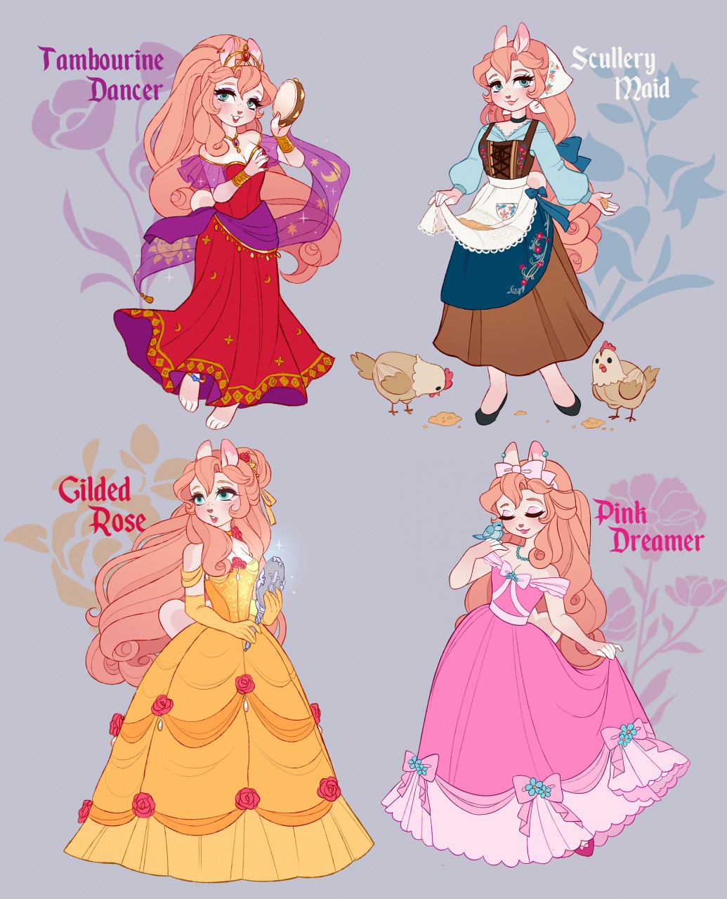 Belle Beauty And The Beast Cinderella Disney Esmeralda Disney Parfait Parfaitbunny Princess Aurora Disney By Parfaitbunn