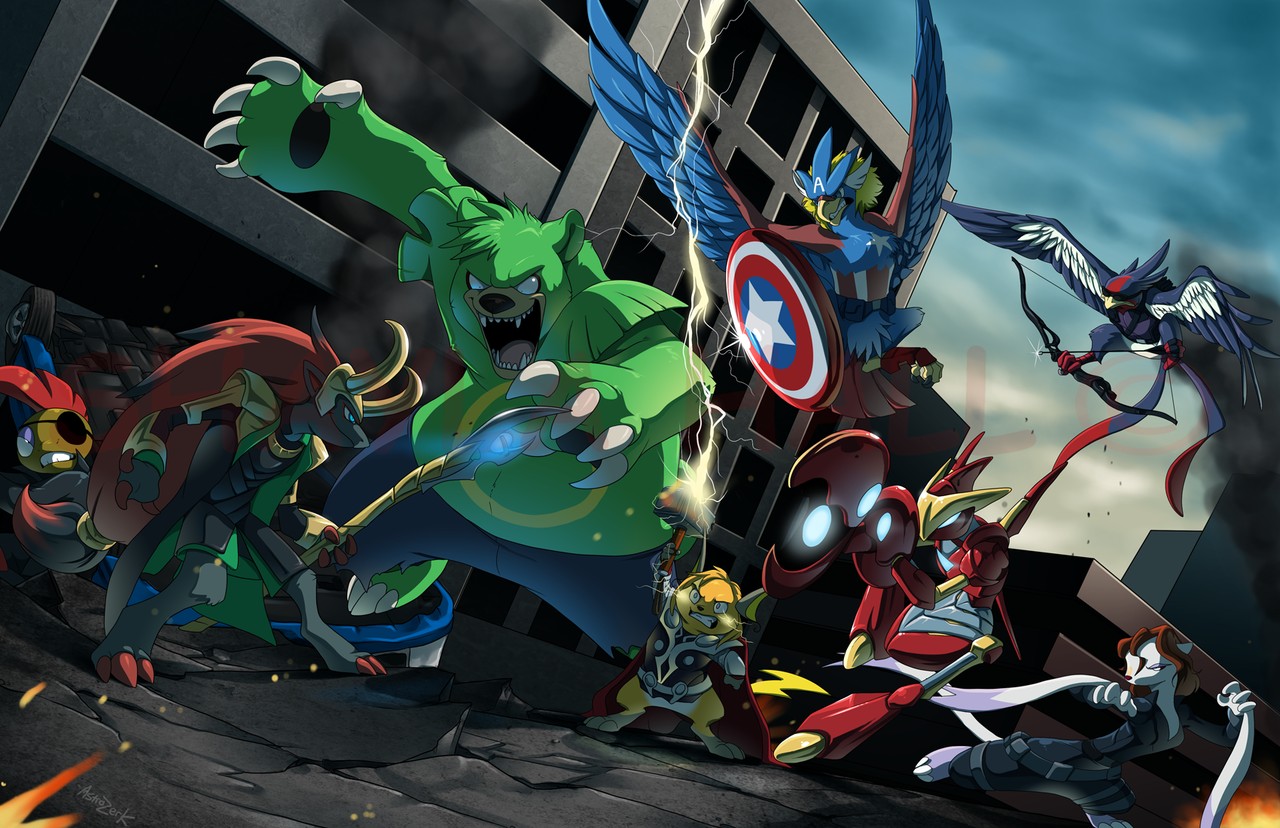 Black Widow Marvel Captain America Hawkeye Hulk Iron Man Loki Marvel Nick Fury Thor Marvel By Astrozer