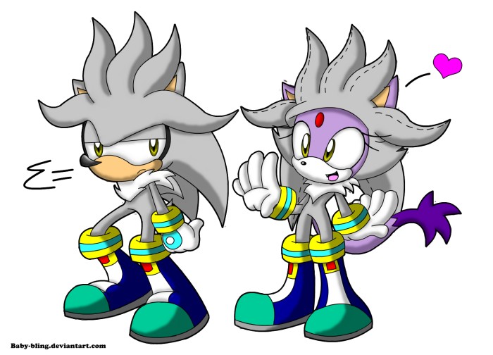 Blaze The Cat Silver The Hedgehog By Baby Blin