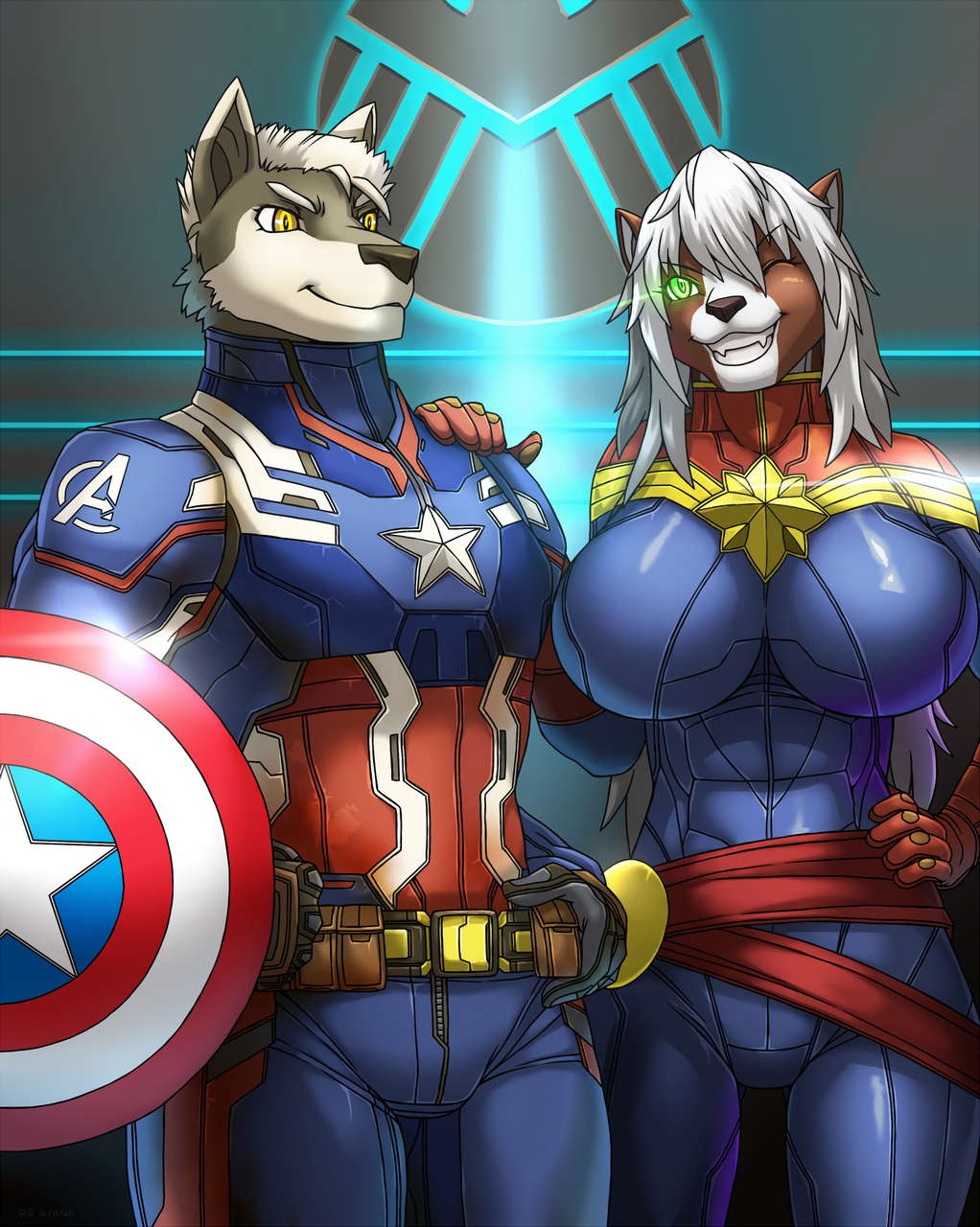 Captain America Captain Marvel Elnora Magner Michael Sanchez By Link200