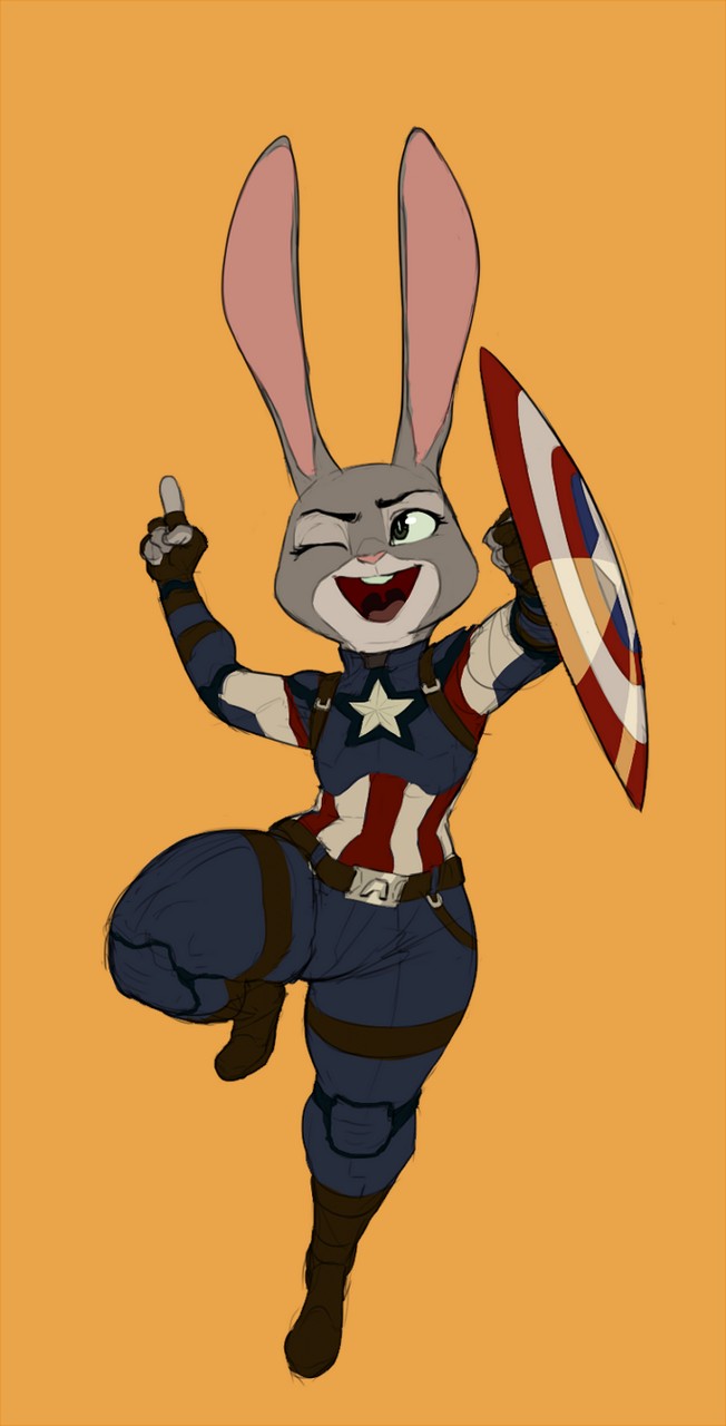 Captain America Judy Hopps By Breakerpangoli