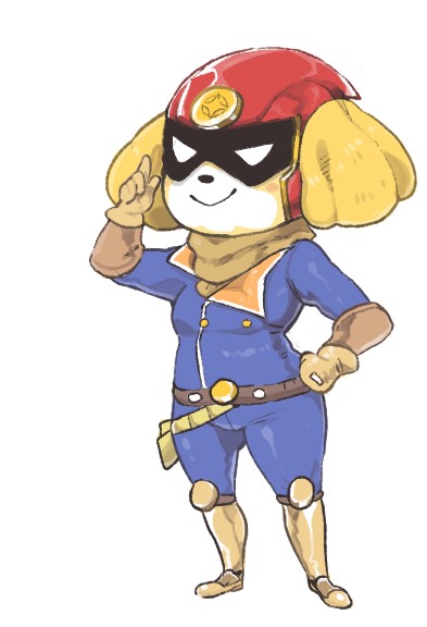 Captain Falcon Isabelle Animal Crossing By Inkerton Ku