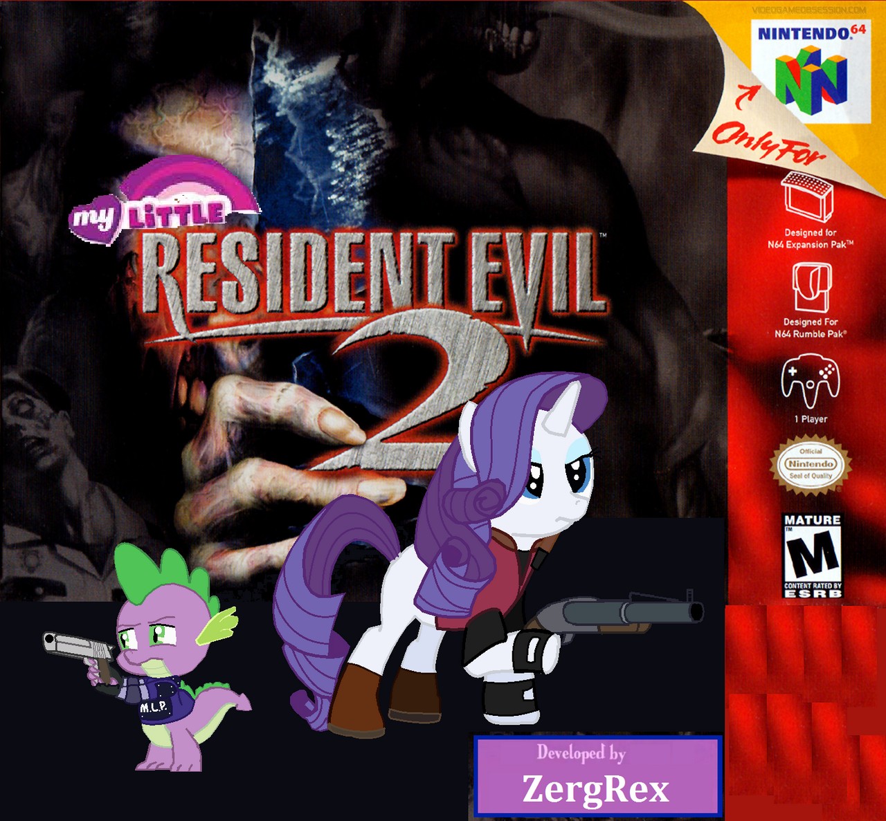 Claire Redfield Resident Evil Leon Kennedy Resident Evil Rarity Mlp Spike Mlp By Zergre