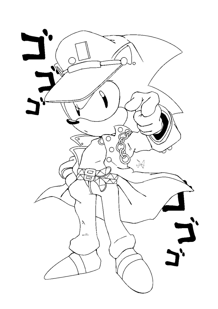 Classic Sonic Jotaro Kujo Sonic The Hedgehog By Akirid